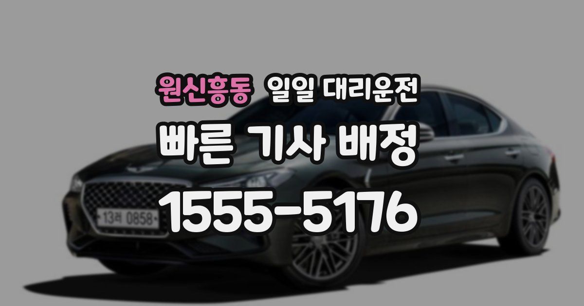 원신흥동 일일 대리운전