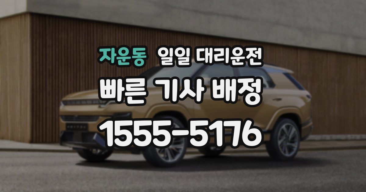 자운동 일일 대리운전