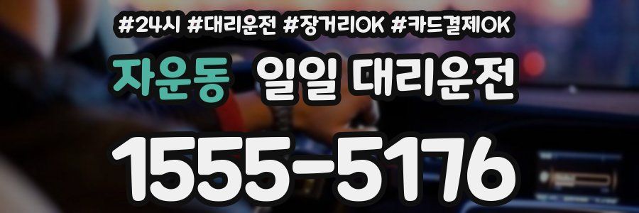 자운동 일일 대리운전