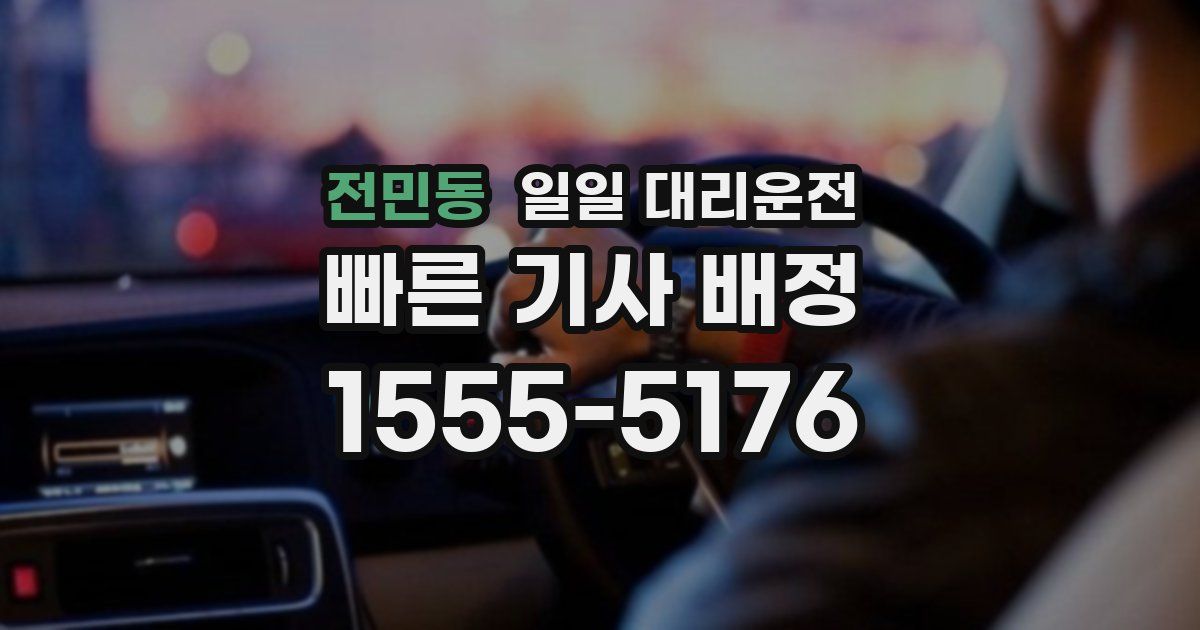 전민동 일일 대리운전