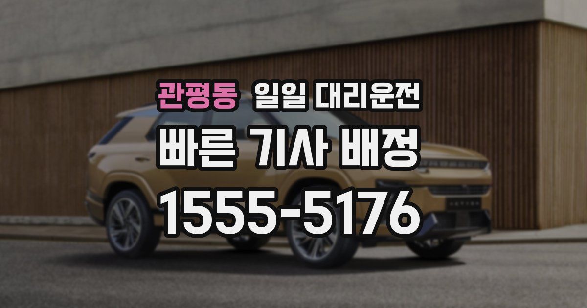 관평동 일일 대리운전