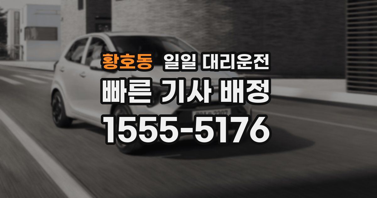 황호동 일일 대리운전