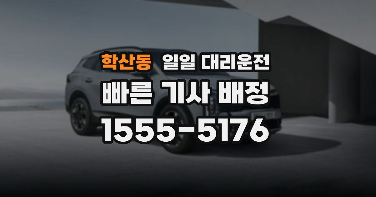학산동 일일 대리운전