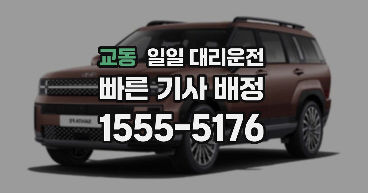 교동 일일 대리운전