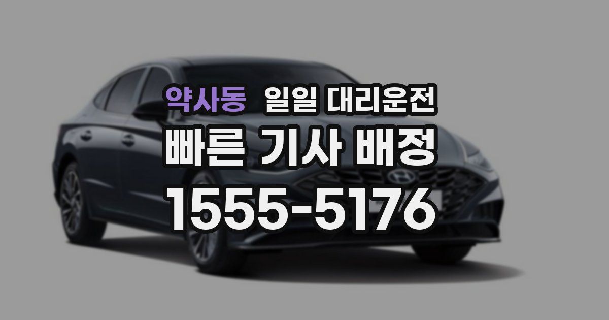 약사동 일일 대리운전