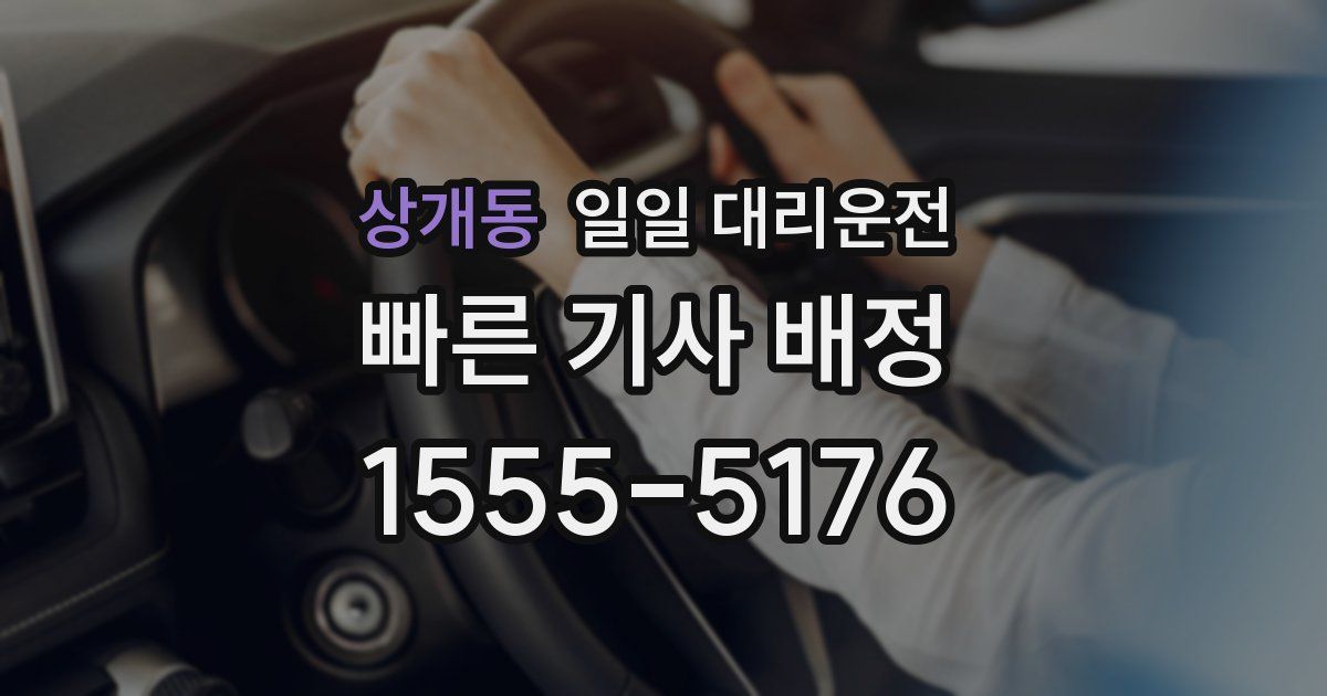 상개동 일일 대리운전