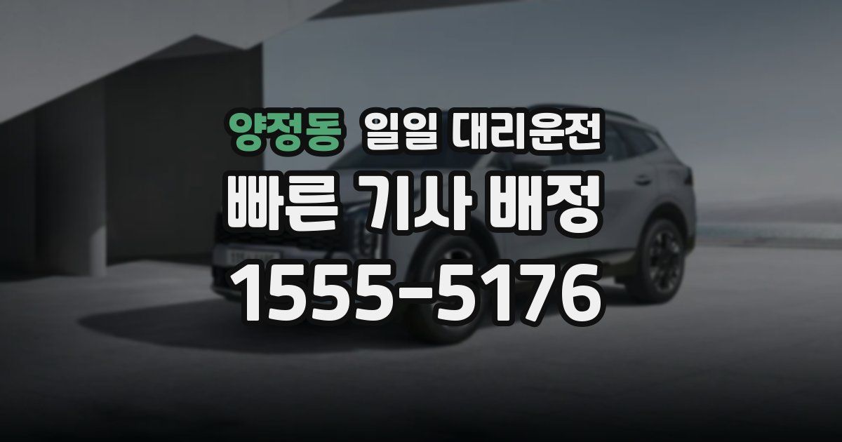 양정동 일일 대리운전