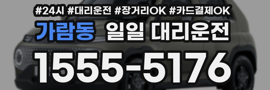가람동 일일 대리운전