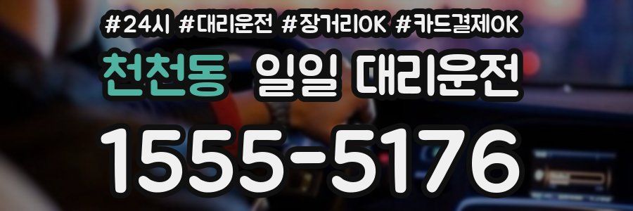 천천동 일일 대리운전