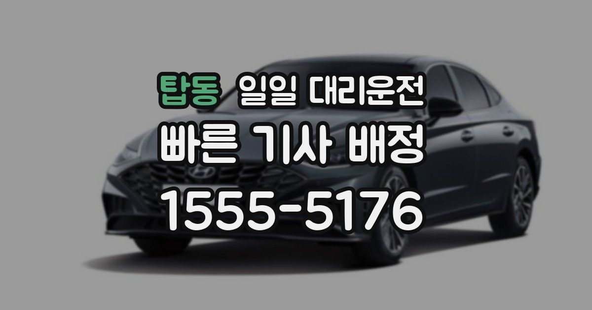 탑동 일일 대리운전