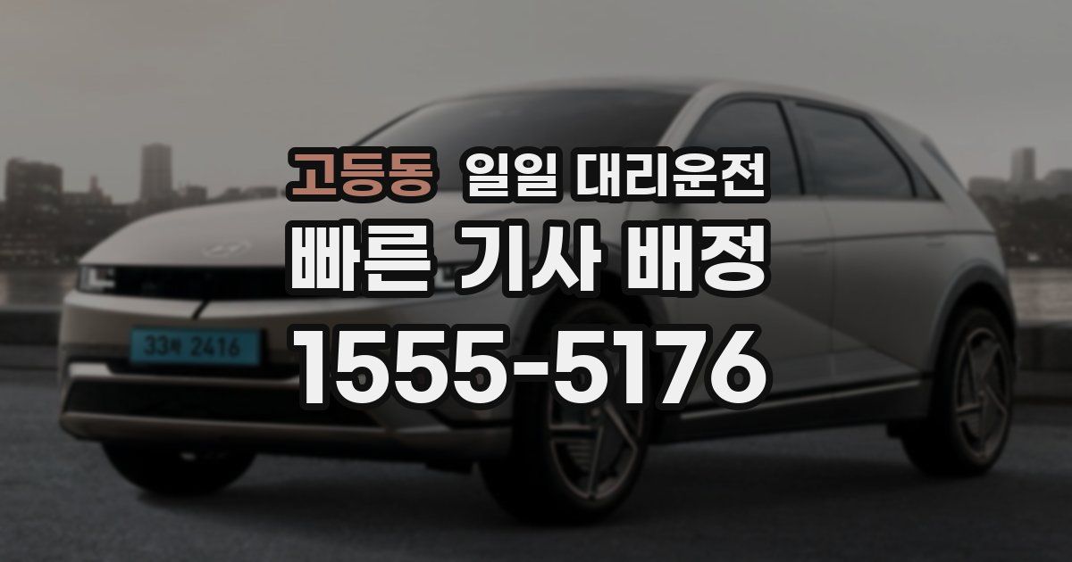 고등동 일일 대리운전