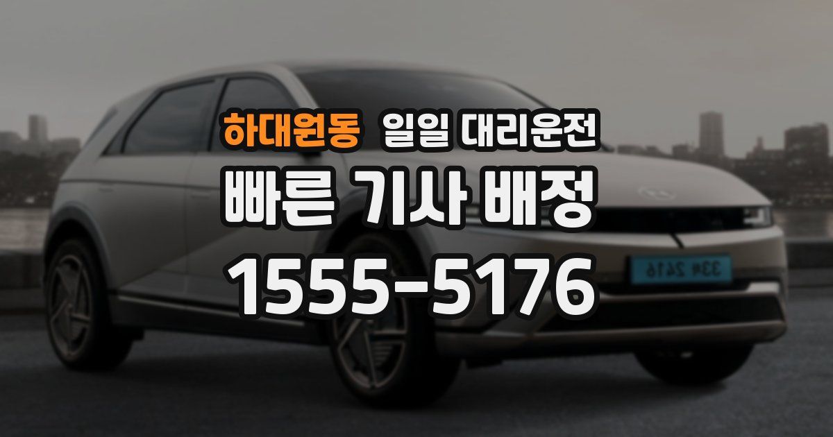 하대원동 일일 대리운전
