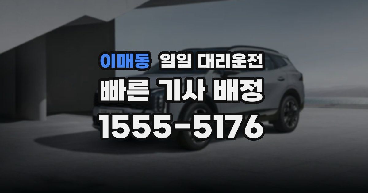 이매동 일일 대리운전