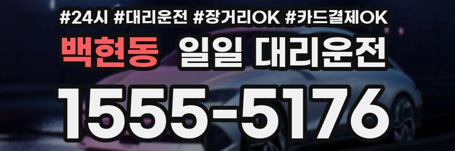 백현동 일일 대리운전