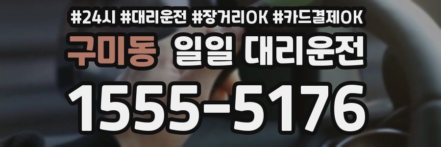 구미동 일일 대리운전