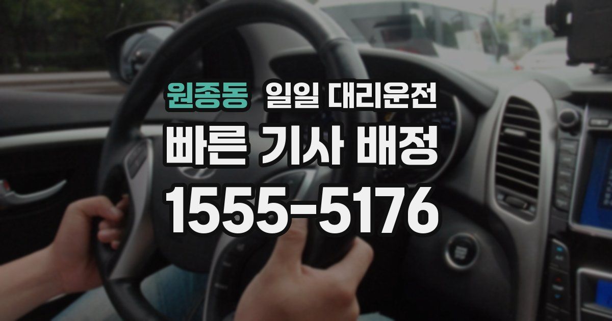 원종동 일일 대리운전