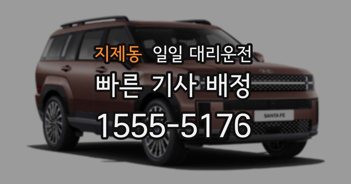 지제동 일일 대리운전