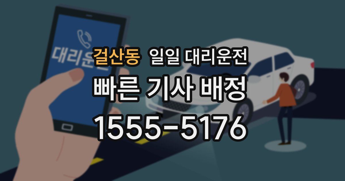 걸산동 일일 대리운전