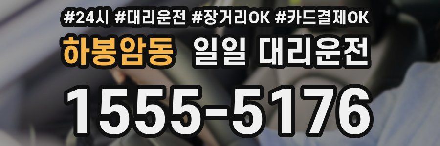 하봉암동 일일 대리운전