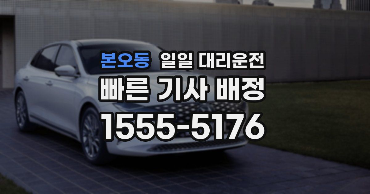 본오동 일일 대리운전