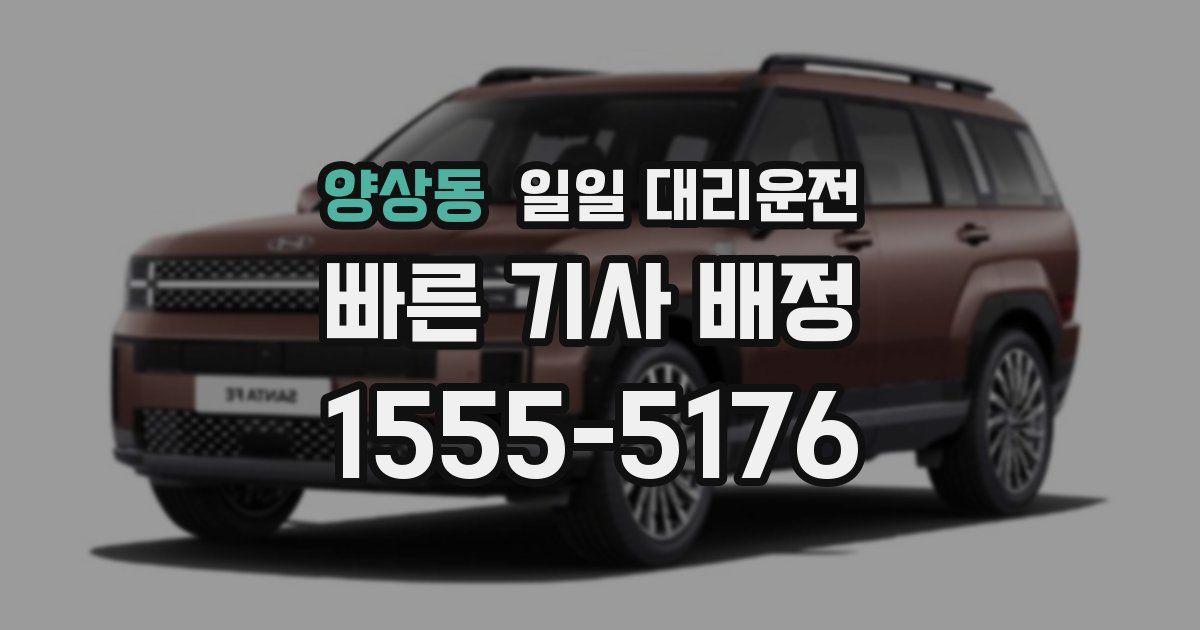 양상동 일일 대리운전