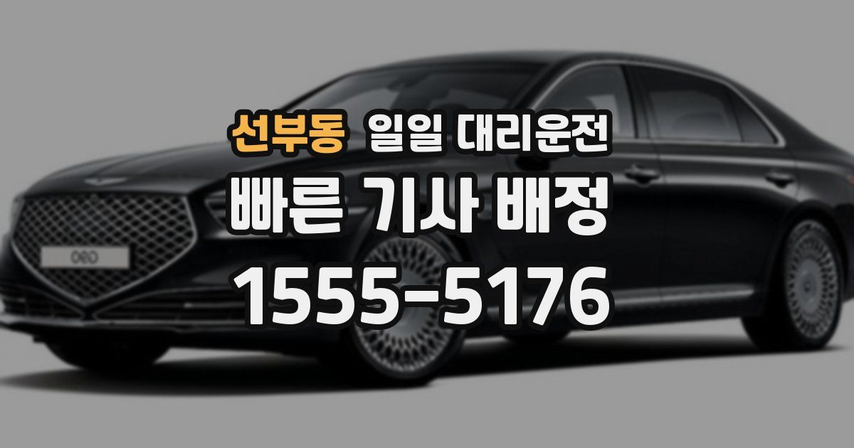 선부동 일일 대리운전