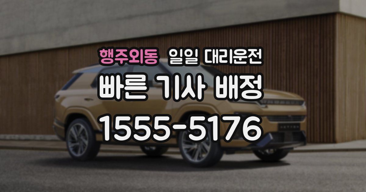 행주외동 일일 대리운전
