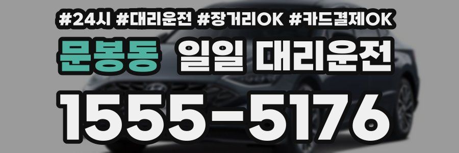 문봉동 일일 대리운전