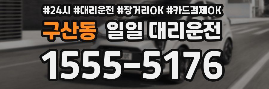 구산동 일일 대리운전