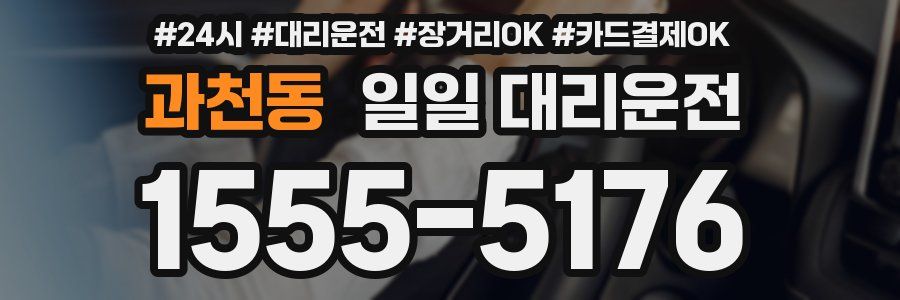 과천동 일일 대리운전