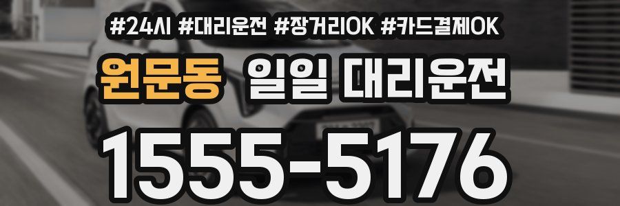 원문동 일일 대리운전