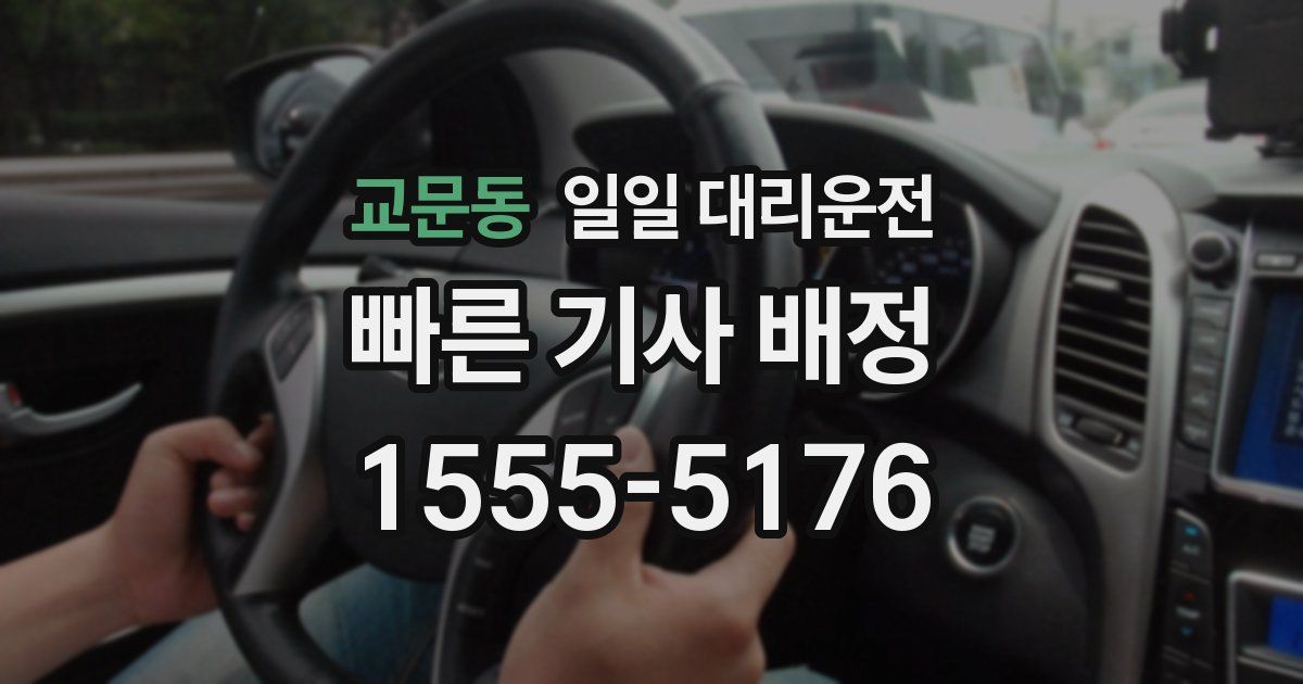 교문동 일일 대리운전