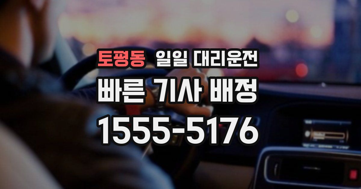 토평동 일일 대리운전