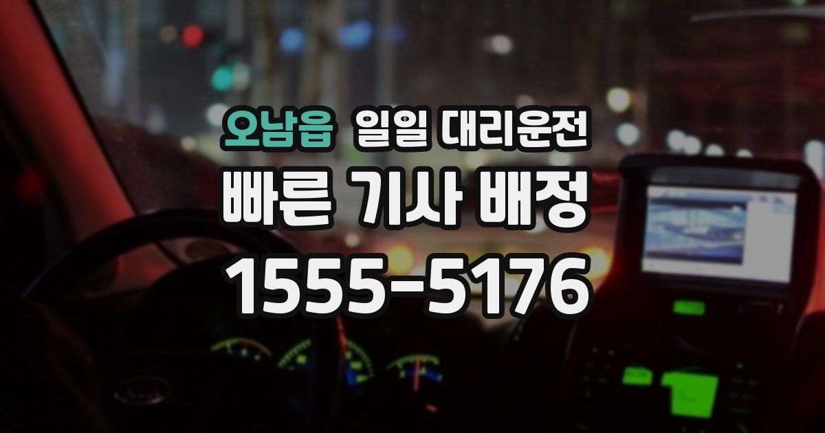 오남읍 일일 대리운전