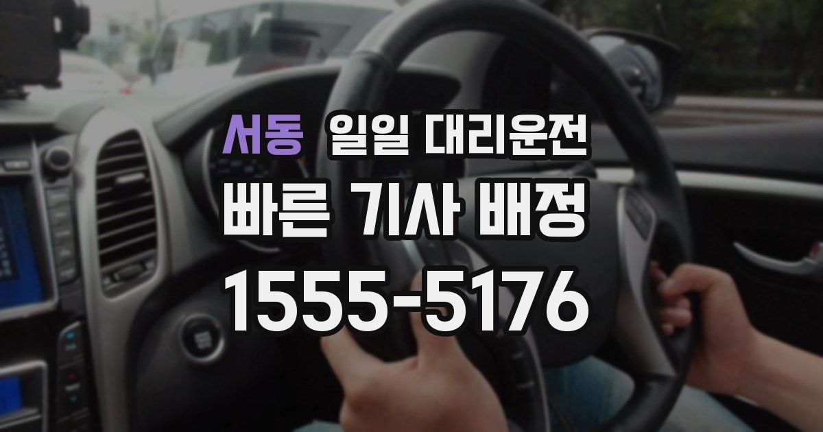 서동 일일 대리운전