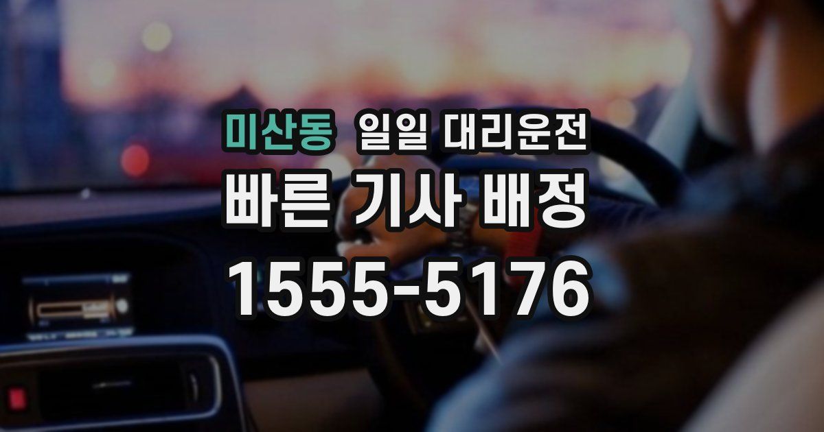 미산동 일일 대리운전