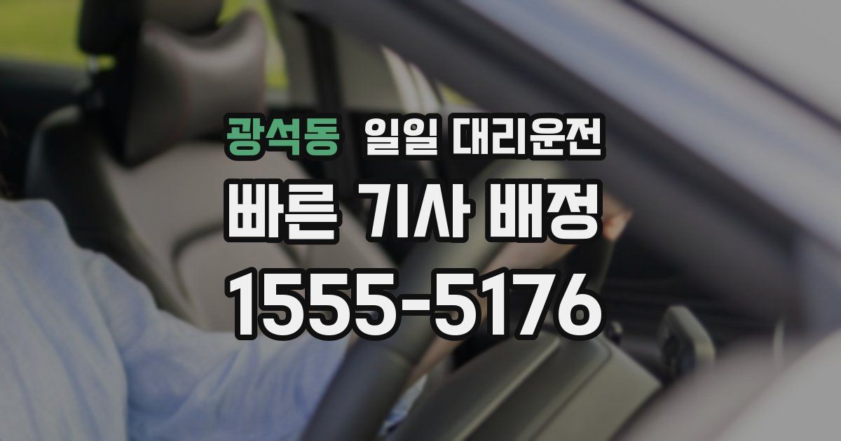 광석동 일일 대리운전