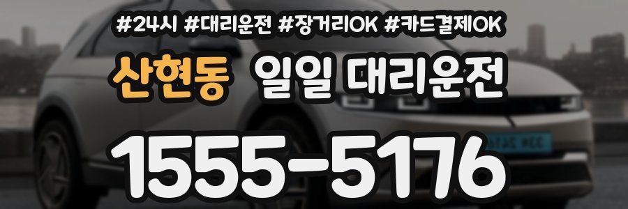 산현동 일일 대리운전