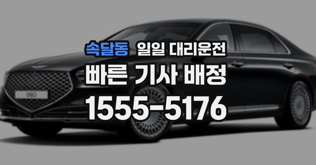 속달동 일일 대리운전