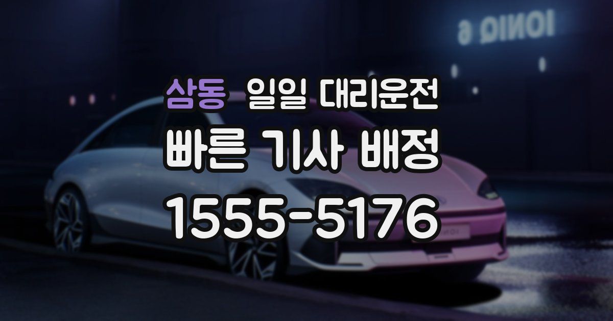 삼동 일일 대리운전