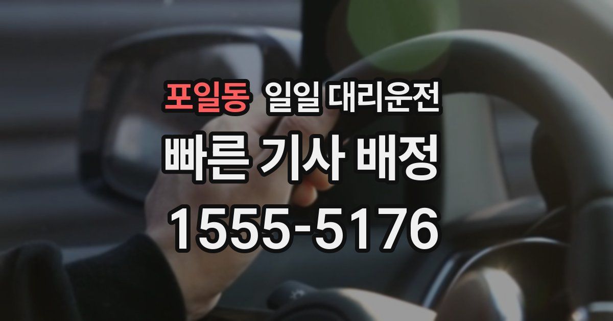 포일동 일일 대리운전