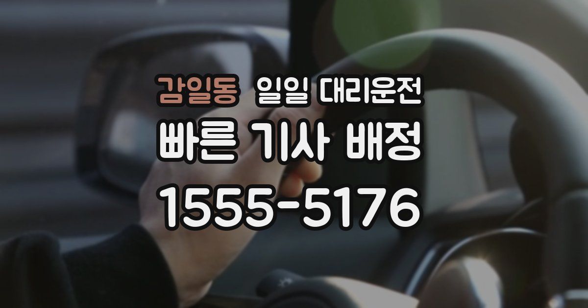 감일동 일일 대리운전