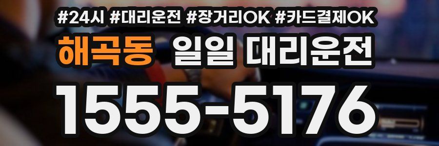 해곡동 일일 대리운전