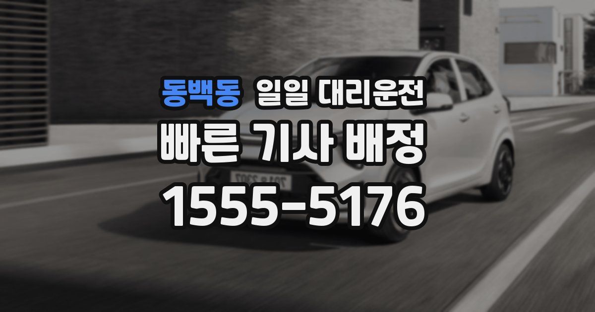 동백동 일일 대리운전