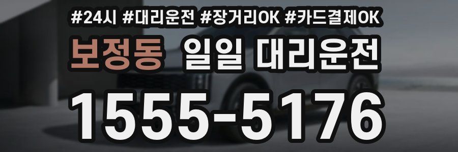 보정동 일일 대리운전