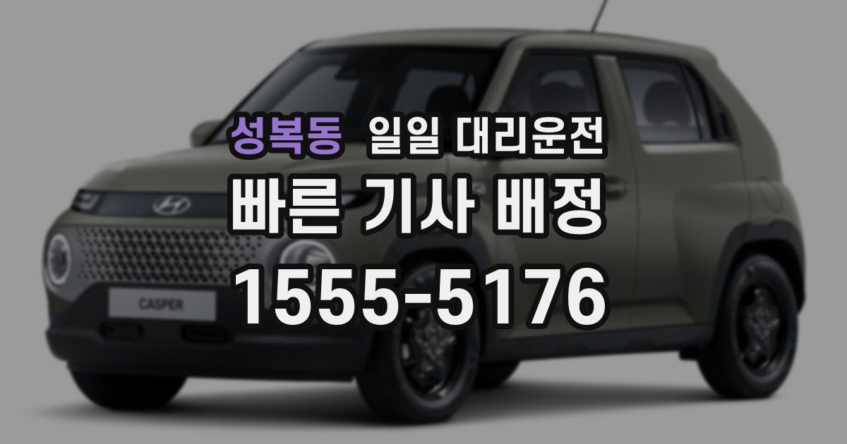 성복동 일일 대리운전