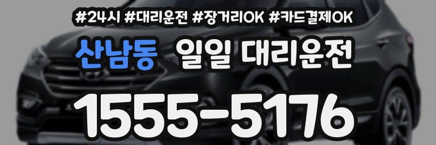 산남동 일일 대리운전