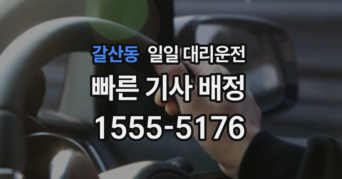 갈산동 일일 대리운전