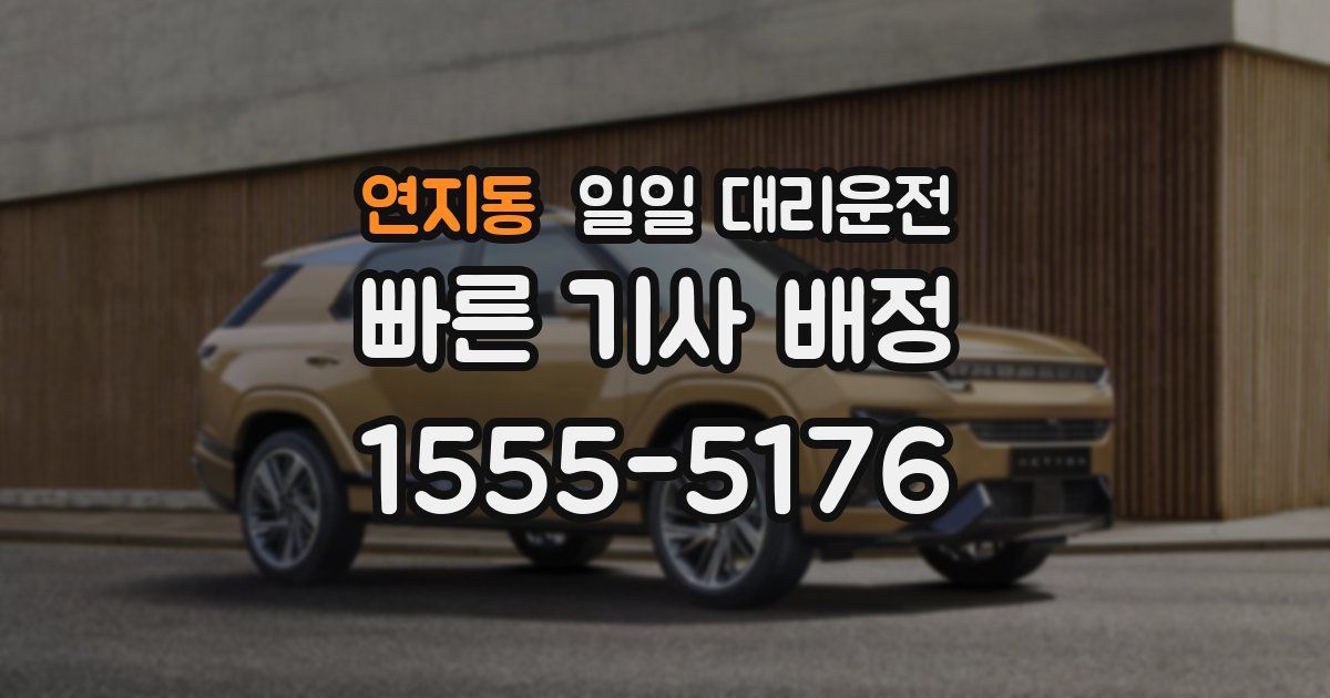 연지동 일일 대리운전