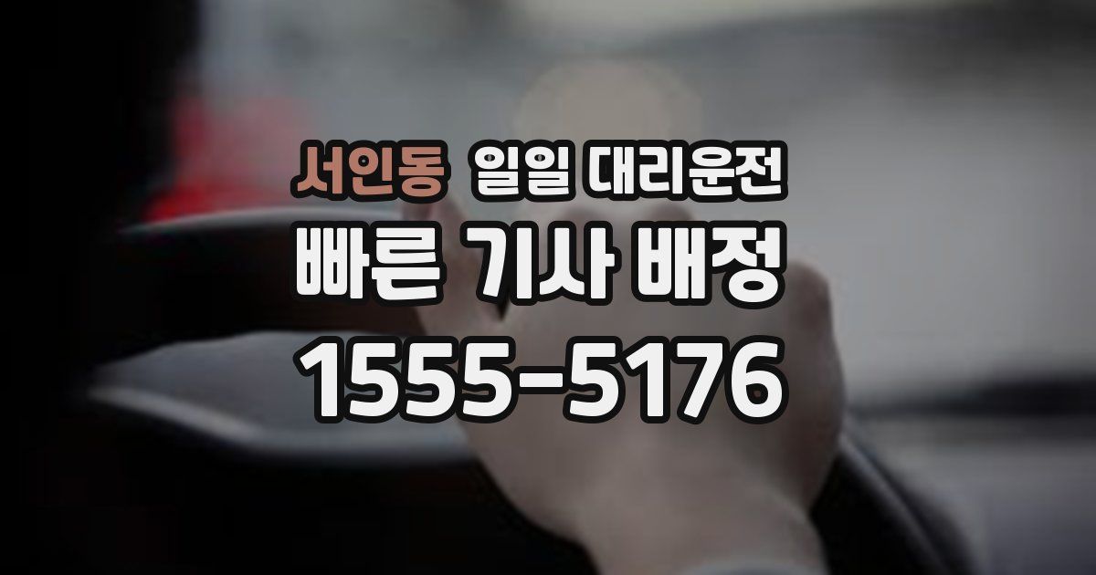 서인동 일일 대리운전